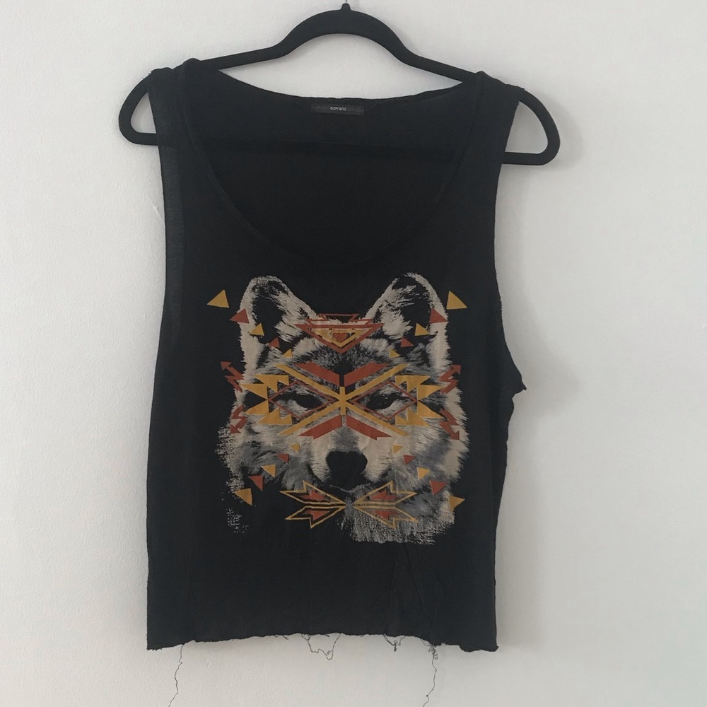 Boho Black Tank Top